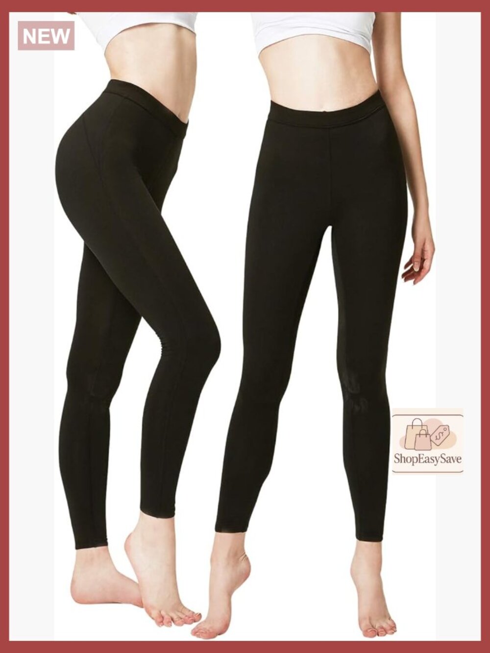 2 Pack Thermal Long Johns Underwear Leggings Pants High Rise Skinny